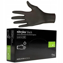 Rękawice nitrylowe Nitrylex Black czarne S 100 szt