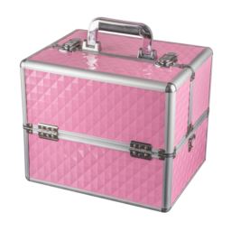 Kuferek kosmetyczny 32 cm cube 3D różowy