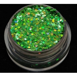 Brokat Zielony Hologram 1 mm. Pojemność 5 ml