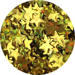 Gwiazdki złoty hologram 4 mm